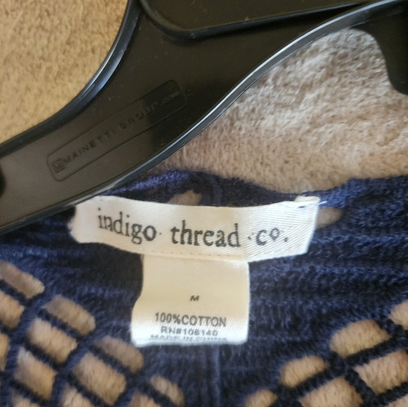 Indigo Thread Boho cardigan 100% Cotton. Size M - Picture 3 of 5
